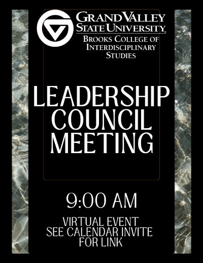 Leadership Council Meeting poster